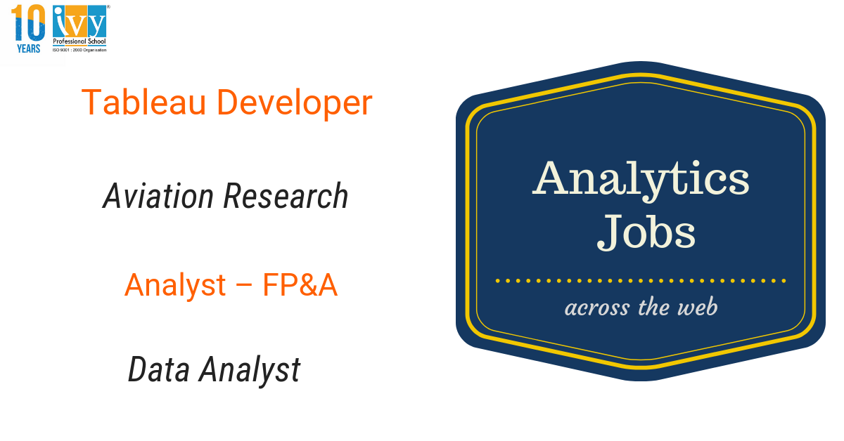 Data Analyst Jobs for Fresher - Ivy Pro School
